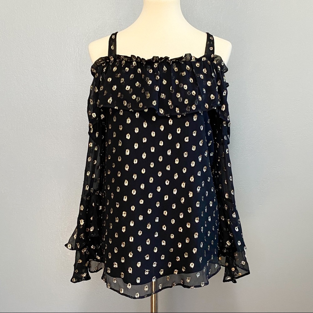 Ann Taylor LOFT Off-The-Shoulder Blouse, M - Picture 3 of 6